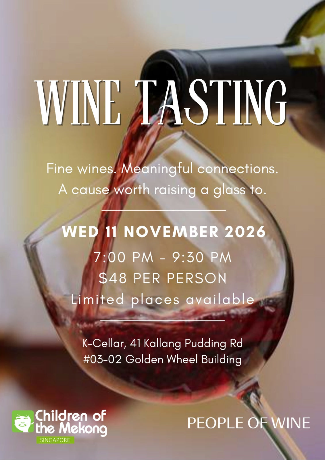 Wine and Cheese Tasting x Children of the Mekong